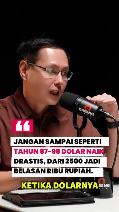 Kenapa dolar naik terus dan rupiah terus melemah, apa bedanya dengan tahun 1997-1998 ketika dolar naik dari 2500 menjadi belasan ribu