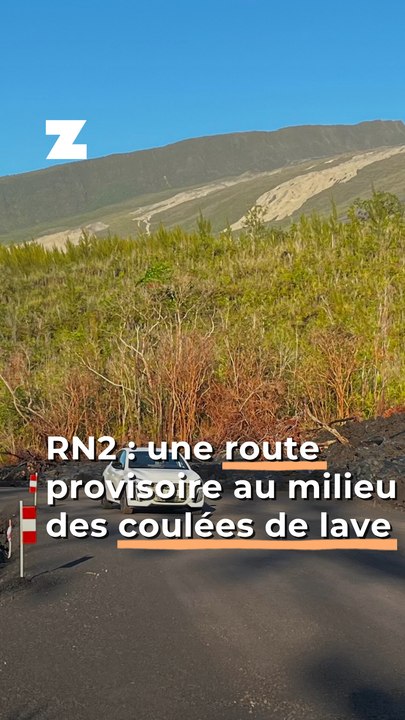 RN2 : une route provisoire au milieu des coulées de lave