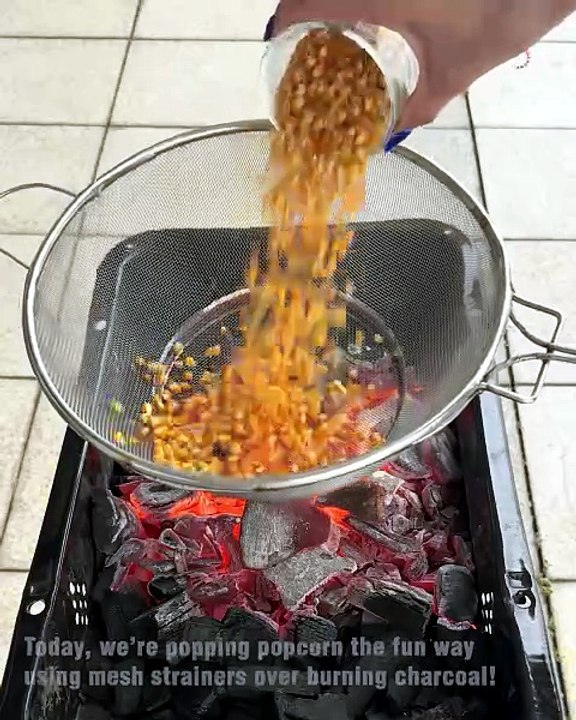 Popcorn over fire hits different 🍿🔥