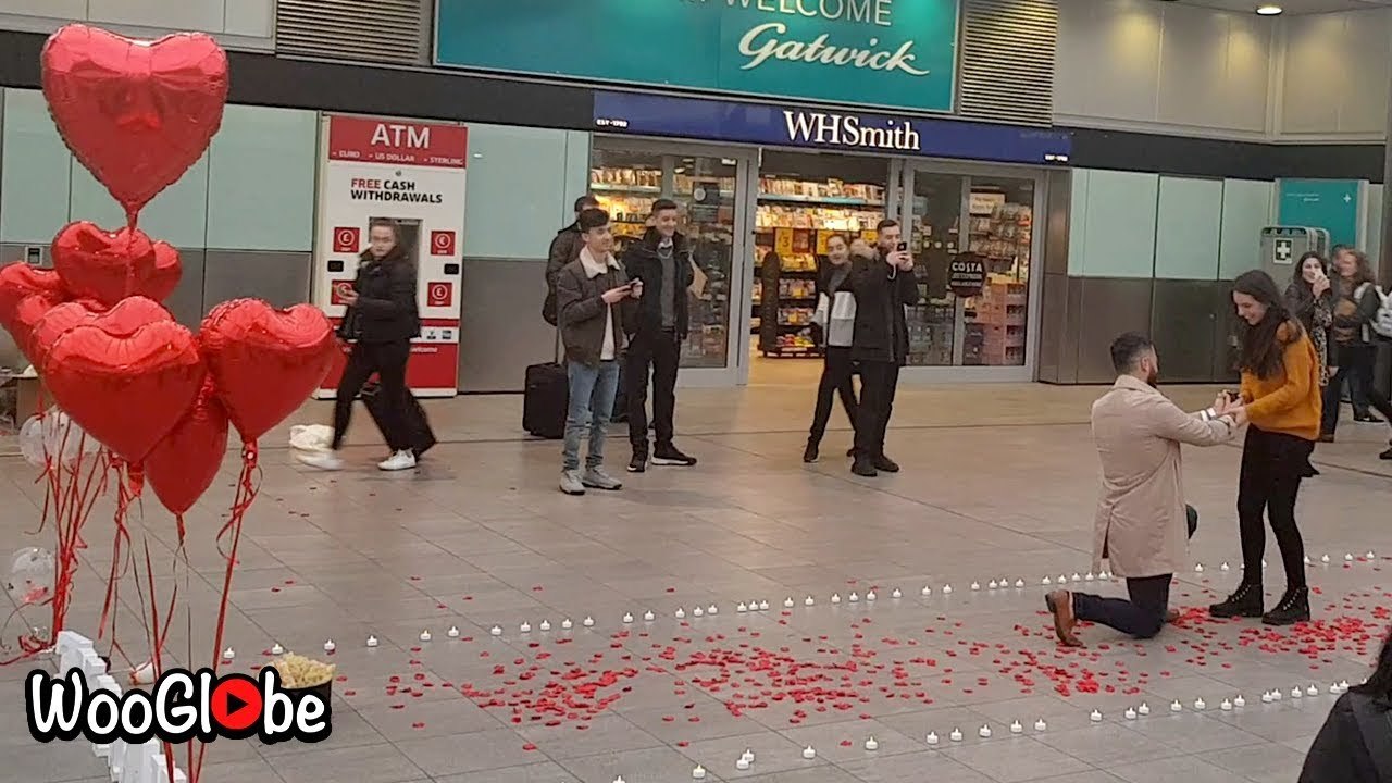 Enchanting Wedding Proposal at Gatwick Airport