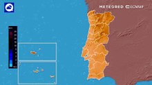 Gota fria deverá concentrar a chuva mais intensa no Norte e Centro até segunda-feira