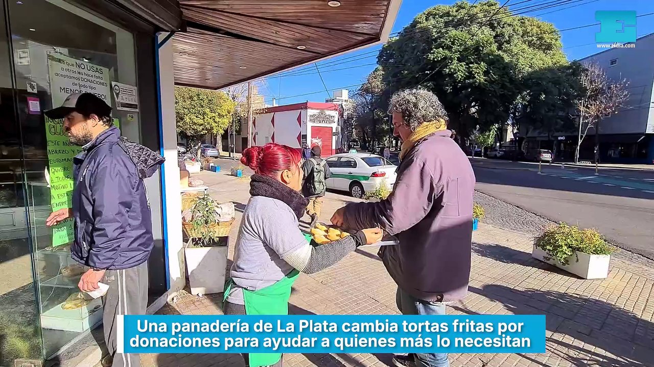 Una panadería de La Plata cambia tortas fritas por donaciones para ayudar a quienes más lo necesitan