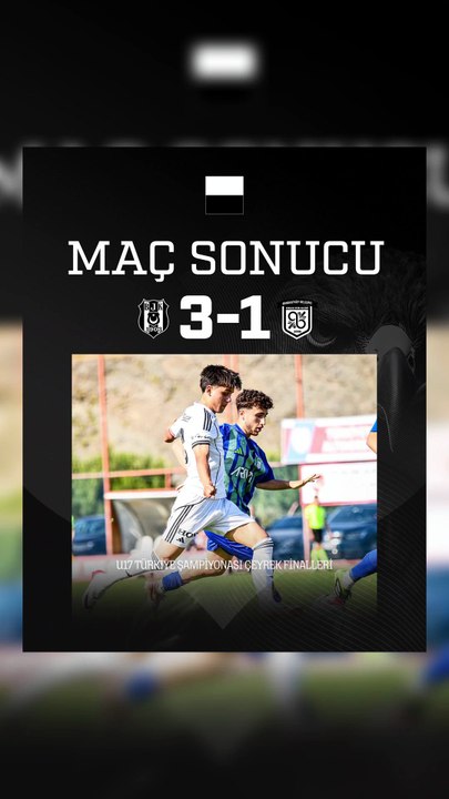 ⏹️ Maç sonucu.  U17 Türkiye Şampiyonası Çeyrek Finalleri | Beşiktaş 3:1 Arnavutköy Bld. SK