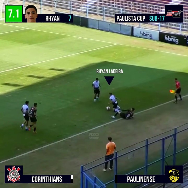 AVALIANDO RHYAN LADEIRA VS PAULINENSE - PAULISTA CUP SUB17 #rhyanladeira #corinthians #paulinense #nzoscore