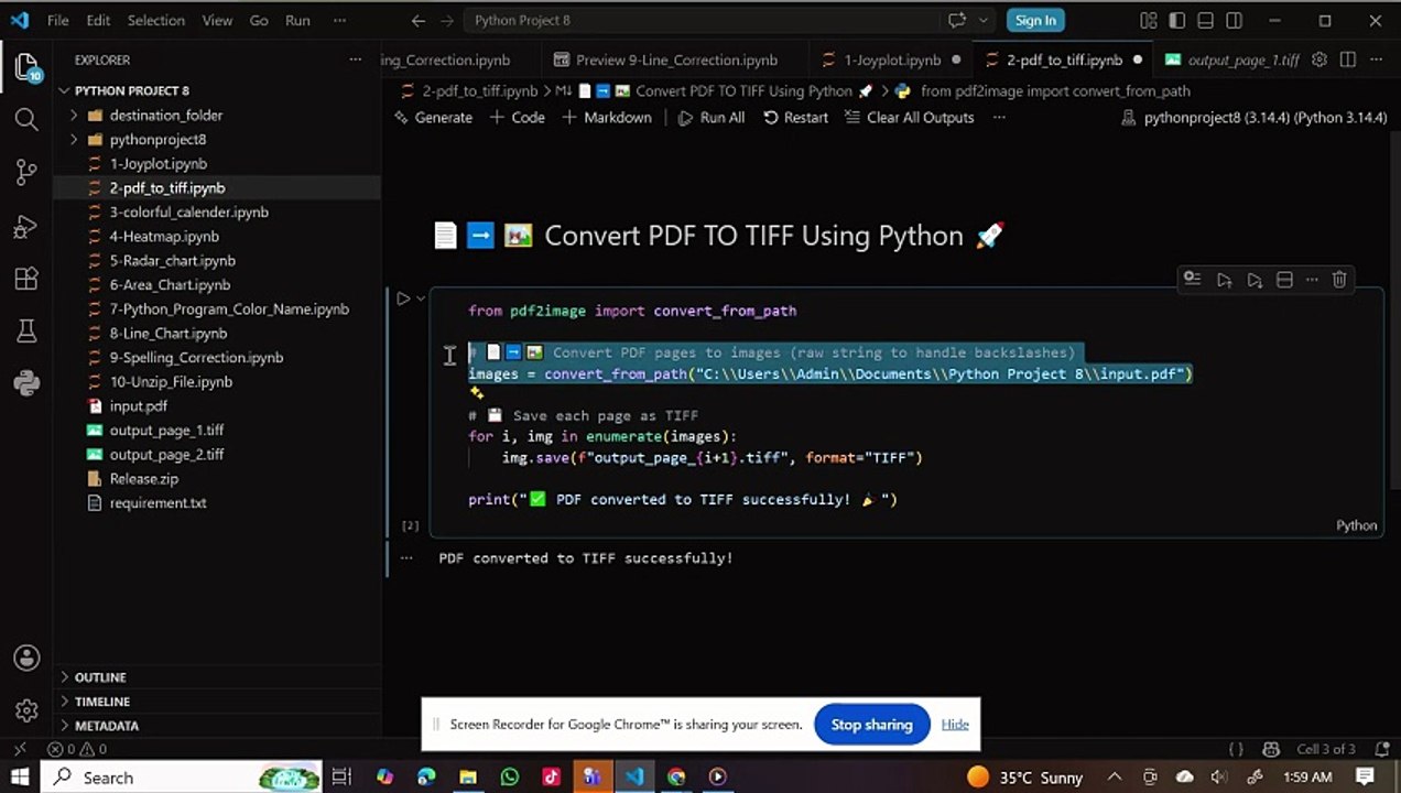 Build a PDF to TIFF Converter in Python - Python Automation Project 📄➡️🖼️