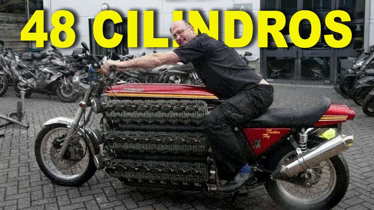¿Un moto con 48 cilindros? ¡Así es el impresionante Tinker Toy!