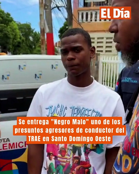 Se entrega "Negro Malo" uno de los presuntos agresores de conductor del TRAE en Santo Domingo Oeste