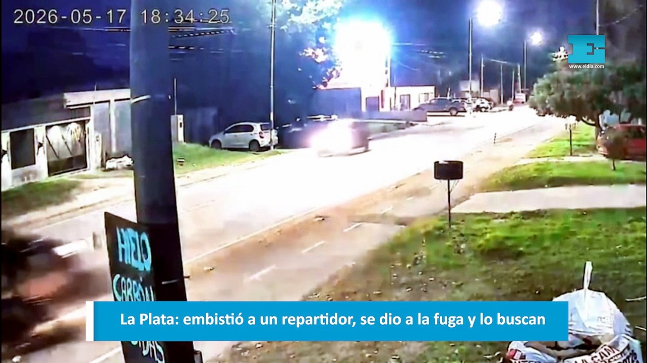 La Plata embistió a un repartidor, se dio a la fuga y lo buscan