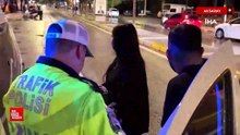 Aksaray'da polise önce yalvardı sonra küfürler edip kaçtı