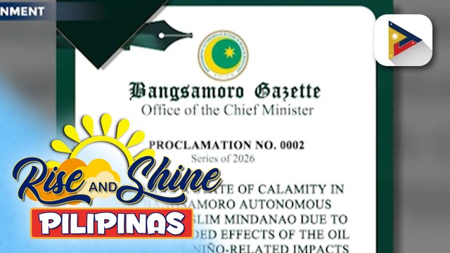 BARMM, isinailalim na State of Calamity bunsod ng mataas na presyo ng langis at tagtuyot sa rehiyon | ulat ni Trisha Aragon ng PTV Cotabato