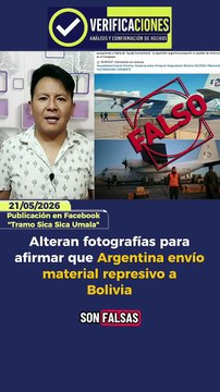 Alteran fotografías para afirmar que Argentina envió material represivo a Bolivia