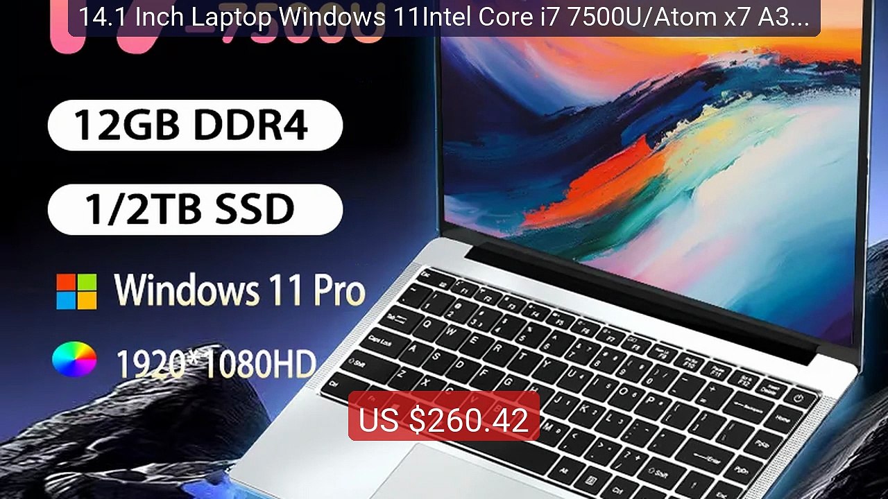 14.1 Inch Laptop Windows 11Intel Core i7 7500U/Atom x7 A3950 ... -- Amazing Value 2026 | Must Have!