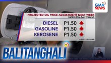 Projected oil price adjustment next week (based on 4-day trading) | Balitanghali