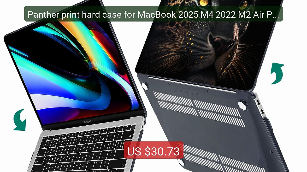 Panther print hard case for MacBook 2025 M4 2022 M2 Air Pro... -- Top Pick 2026 | Unbeatable Price!