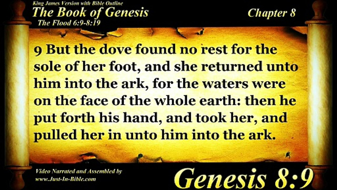 Genesis Chapter 8 - Bible Book 01 - KJV HD Read...