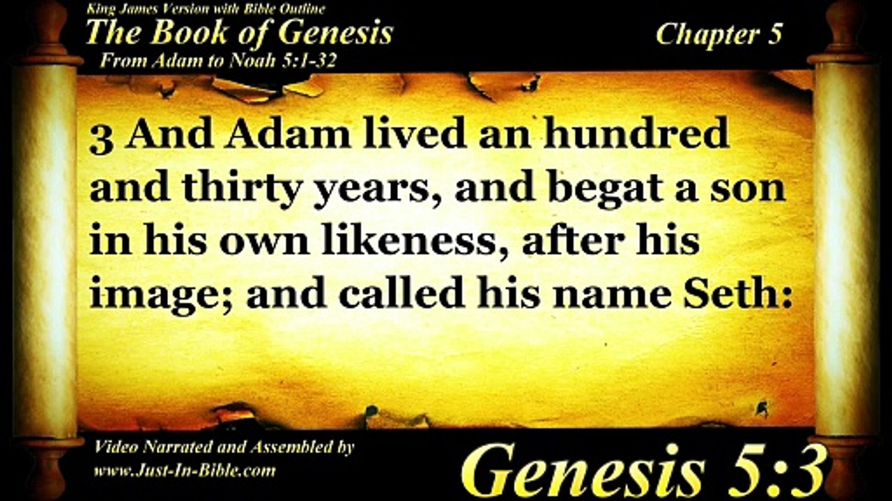 Genesis Chapter 5 - Bible Book 01 - KJV HD Read Along by Just-in Bible