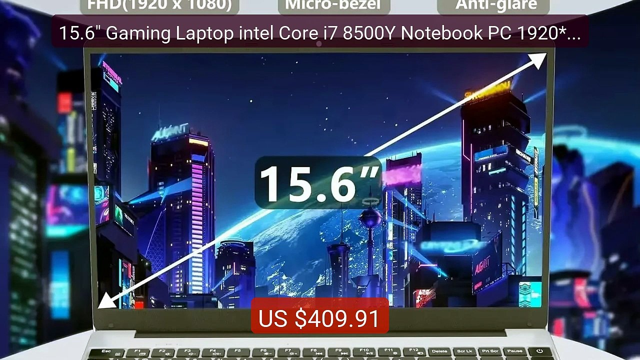 15.6" Gaming Laptop intel Core i7 8500Y Noteboo...