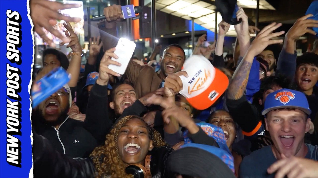 "Knicks in 4" chants in FULL FORCE outside MSG after Game 2 win