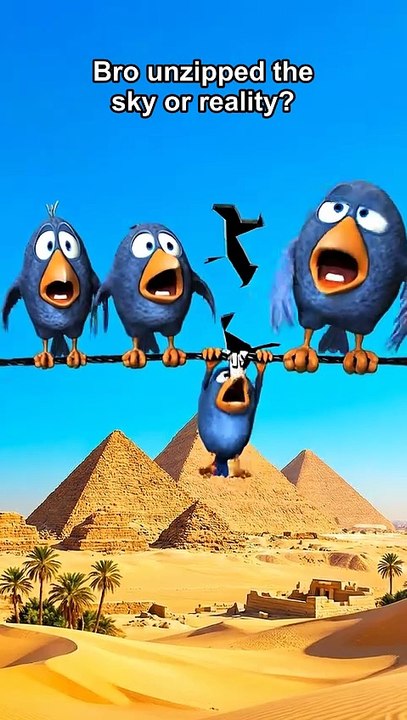 Bro unzipped the sky or REALITY? 😱 #talkingbirds