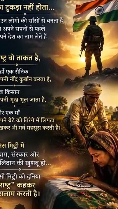 राष्ट्र वो एहसास है जो दिल में बसता है, नक्शे में नहीं 🇮🇳 /Candiddaily Dailymotion motivational video