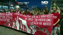 Atina'da İsrail büyükelçiliği önünde protesto yürüyüşü yapıldı