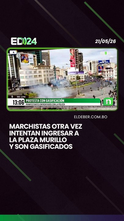 Marchistas otra vez intentan ingresar a la Plaza Murillo y son gasificados