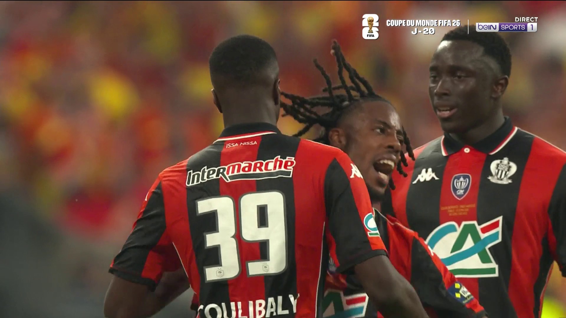Coupe de France : Nice revient à 2-1 juste avant la pause
