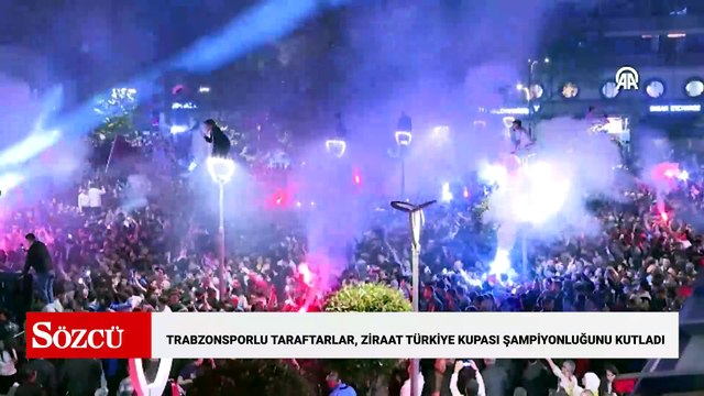 Trabzonsporlu taraftarlar, Ziraat Türkiye Kupası şampiyonluğunu kutladı