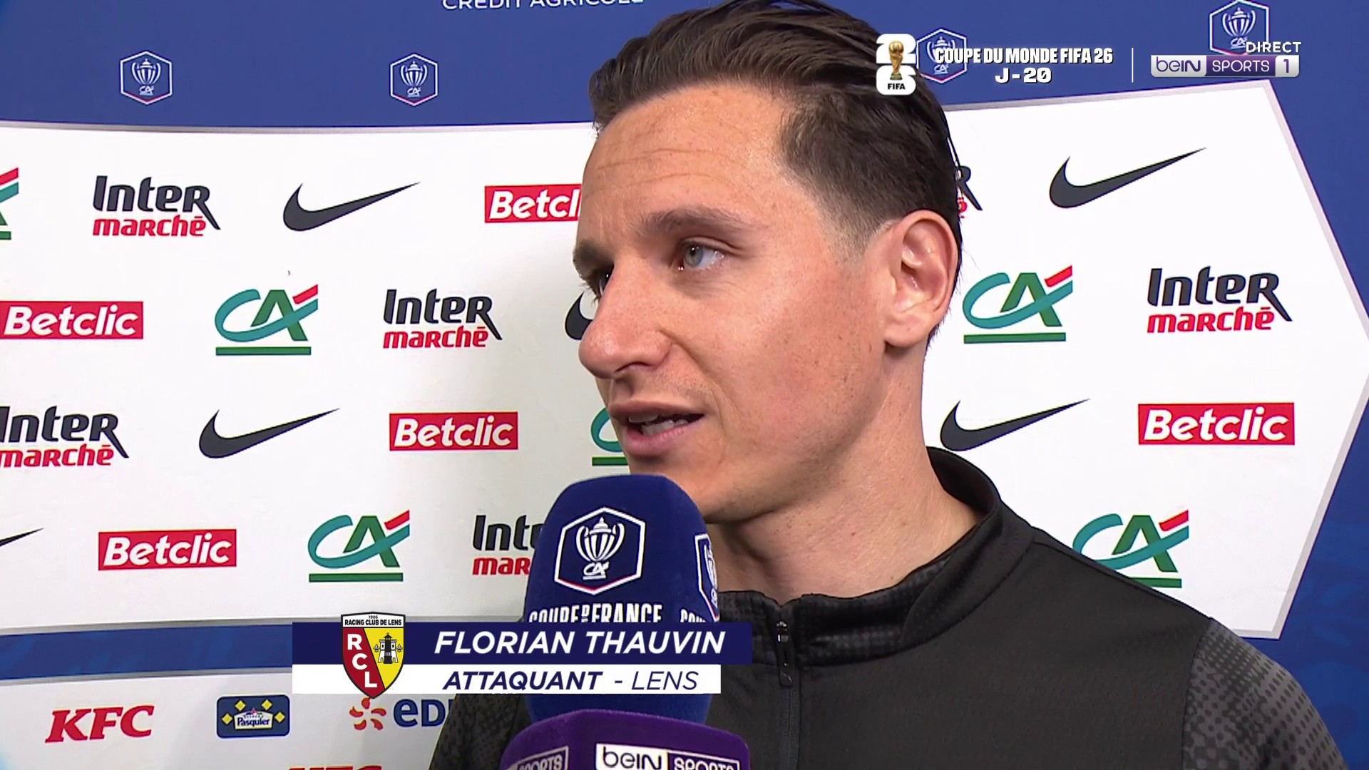 Coupe de France : Florian Thauvin ému après le sacre de Lens