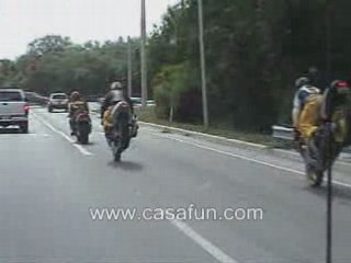 Frein sec d'une moto