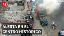 Gran movilización de emergencia por el desplome de una fachada antigua en el corazón de la CdMx