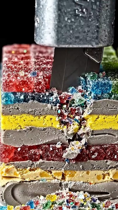 Press fracturing candy and clay until it explodes... 😳💥 #shorts