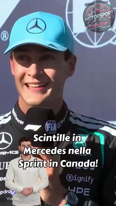 Russell vince la Sprint e punge Antonelli! 🏎️😉 #russell #canadiangp #f1