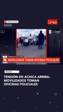 La tensión continúa en Achica Arriba. En medio de los bloqueos y enfrentamientos, un grupo de movilizados tomó oficinas policiales instaladas en la zona de la carretera La Paz–Oruro.