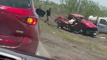 Choque múltiple en la carretera 57, en el tramo Allende–Antigua Garita