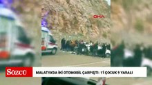 Malatya'da iki otomobil çarpıştı: 1'i çocuk 9 yaralı
