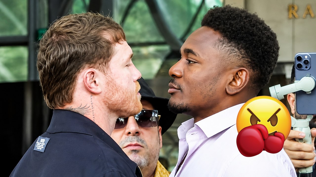 Canelo Álvarez y Christian Mbilli se enfrentan nuevamente cara a cara y calientan la pelea