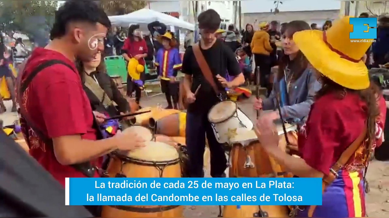 La tradición del candombe en La Plata en la llamada del 25 en Tolosa