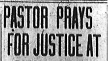 Tuesday 29th April 1913 Pastor Prays for Justice at Girls Funeral
