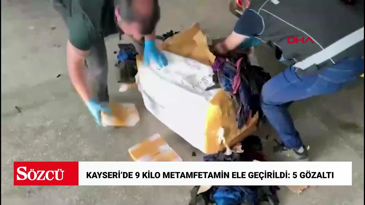 Kayseri’de 9 kilo metamfetamin ele geçirildi: 5 gözaltı
