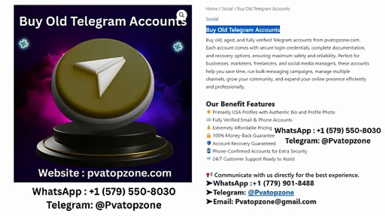 The T~op 17 Websites For Purchasing Old Telegram