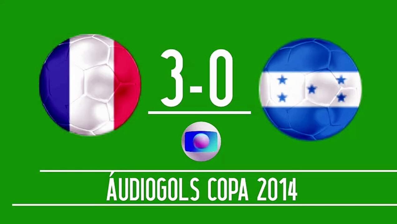 Áudiogols | França 3x0 Honduras (Globo 2014)