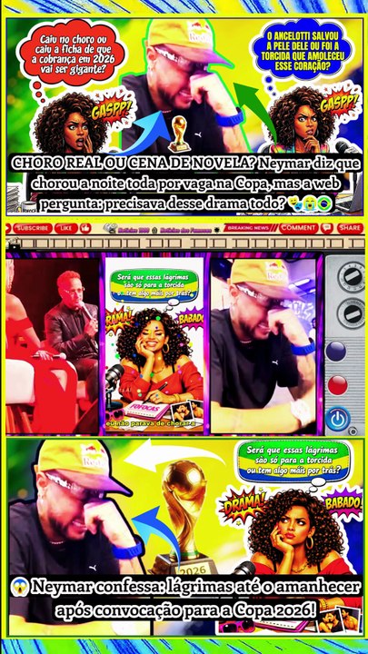 RIVILÉGIO OU MERECIMENTO #Neymar é convocado por Ancelotti, se isola para chorar de madrugada e divide opiniões superação ou blindagem ⚽🔥👑