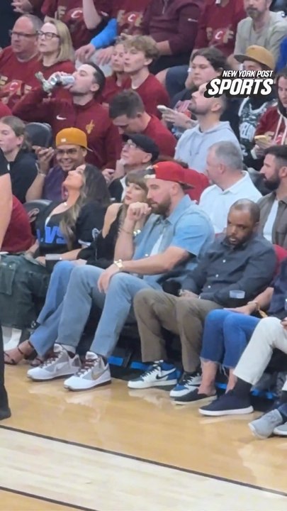 Taylor Swift & Travis Kelce are at Knicks-Cavs Game 3 in Cleveland