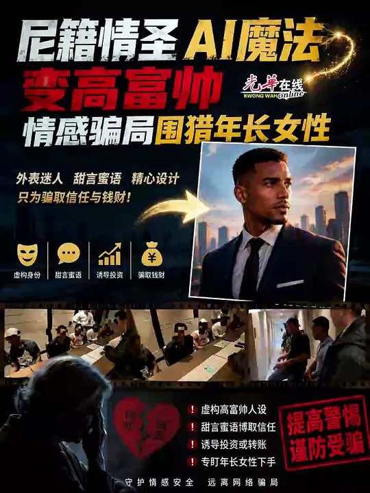 尼籍情圣AI魔法变高富帅 情感骗局围猎年长女性