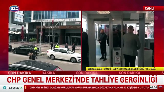CHP Genel Merkezi önünde tahliye gerginliği