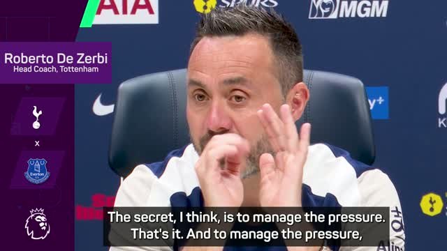 De Zerbi reveals 'secret' to managing Tottenham's relegation pressure