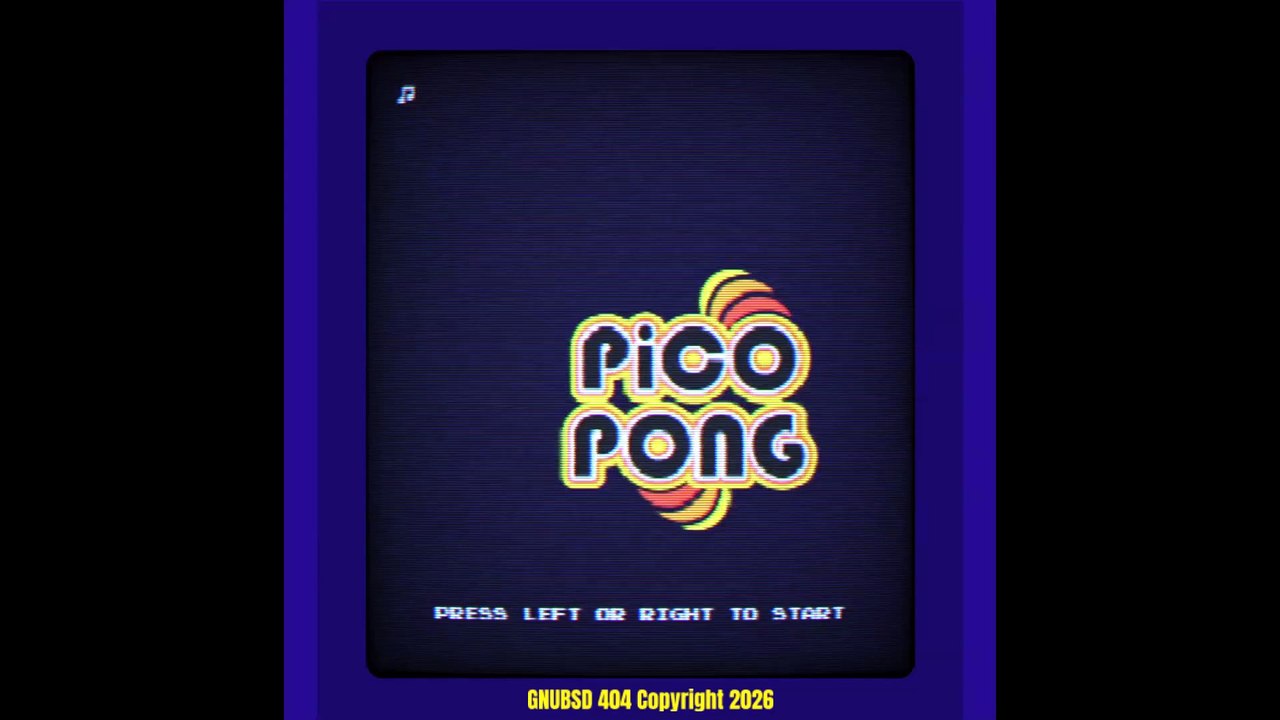 GNUBSD 404 Short N113 Pico Pong (LInux/Web)