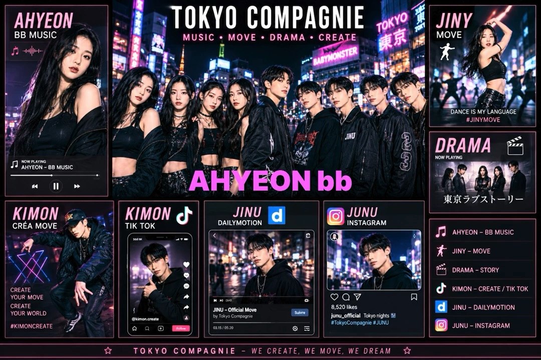 AHYEON bb and kimon and jinu and junu and jiny Tokyo compagnie#