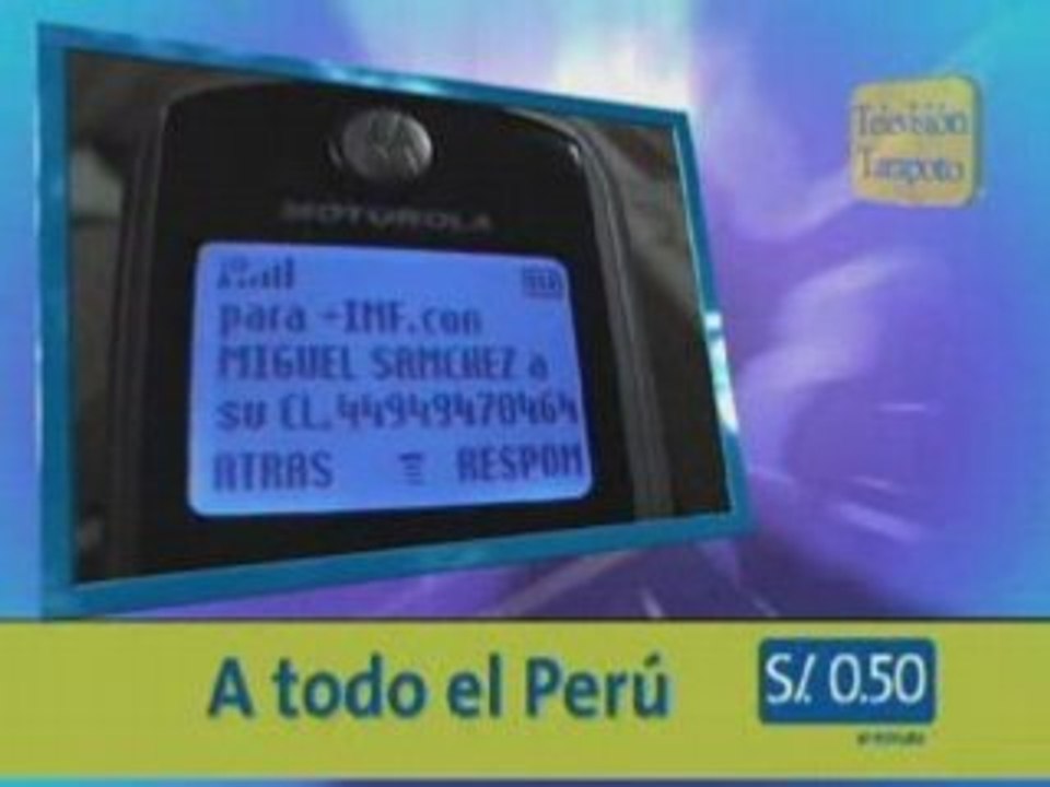 ESTAFA VÍA CELULAR - TARAPOTO